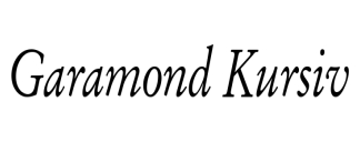 Garamond Kursiv