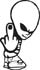 Alien giving finger