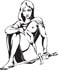 Sexy warrior girl decal 10