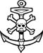 Nautical Anchor Skull